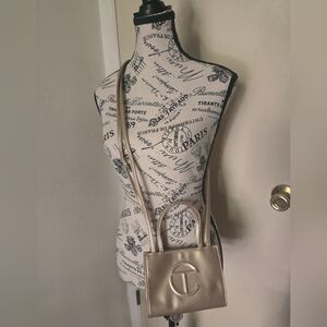 Telfar Metallic Gold Crossbody Bag EUC!